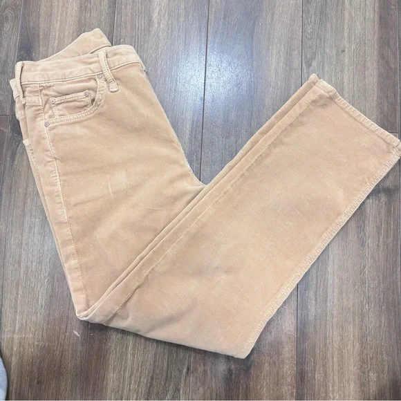 Mother the Tomcat ankle cords brown Straight-Leg Pants size 28 with inseam 26” - Picture 11 of 12
